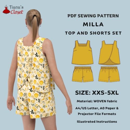 Milla top and shorts set (for women)