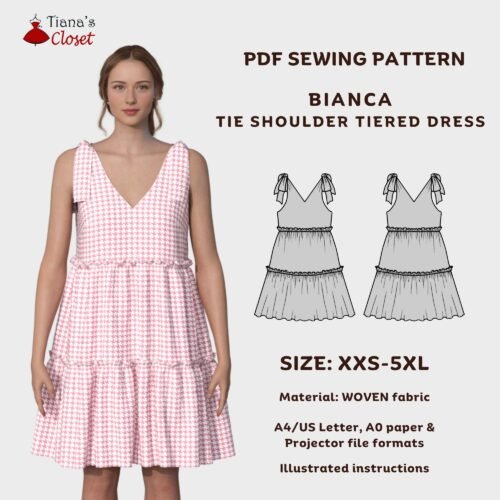 Bianca tie shoulder dress (for women)