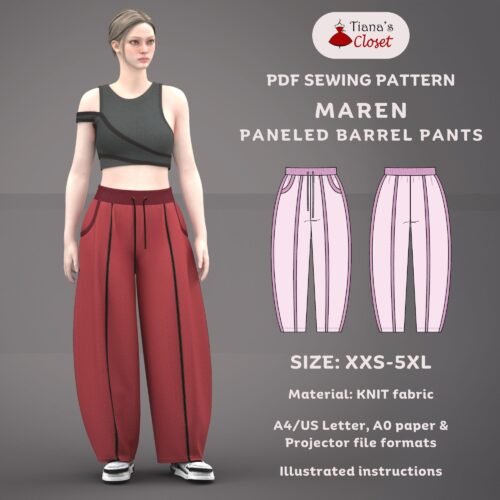 Maren paneled barrel pants