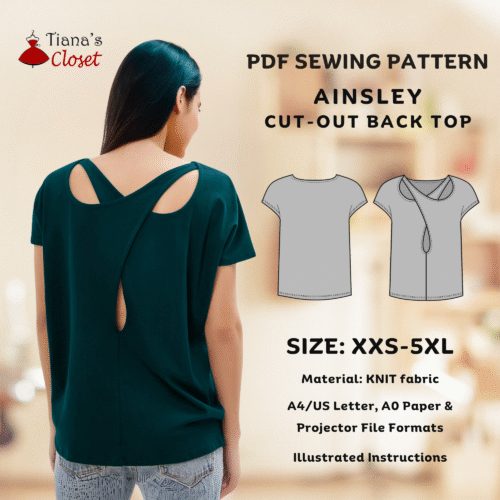Ainsley cut out back tee