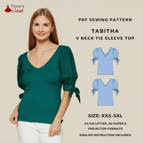 Tabitha tie sleeve knit top