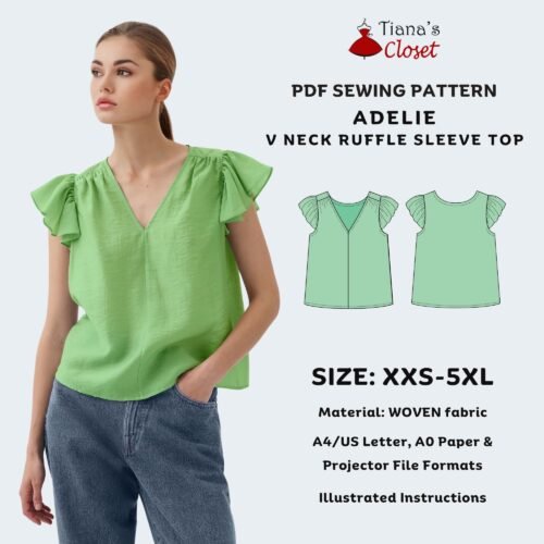 Adelie ruffle sleeve top