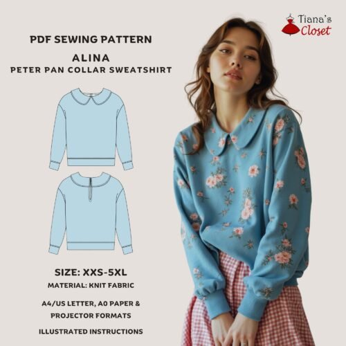 Alina peter pan collar sweatshirt (women)