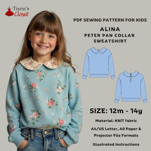 Alina peter pan collar sweatshirt (kids)