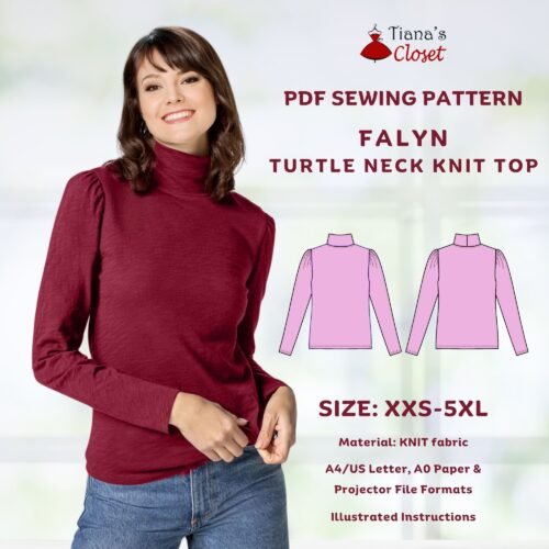 Falyn turtle neck long sleeve top