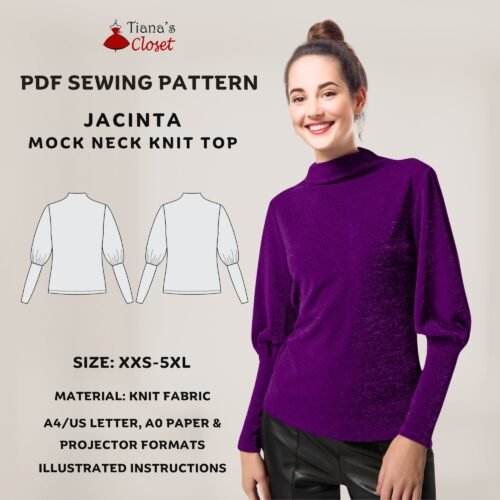 Jacinta mock neck knit top