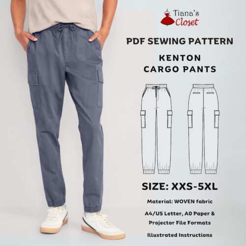 Kenton elastic waist cargo pants