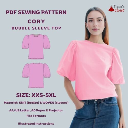 Cory bubble sleeve top
