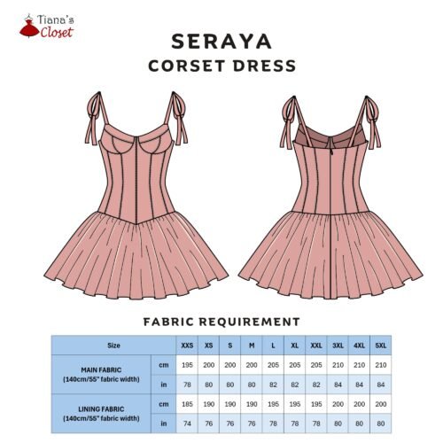 Seraya basque waist corset dress - Image 2