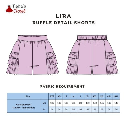 Lirahalf elastic waist ruffled side shorts - Image 2