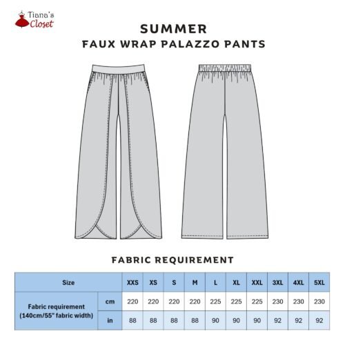 Summer faux wrap pants (women) - Image 2