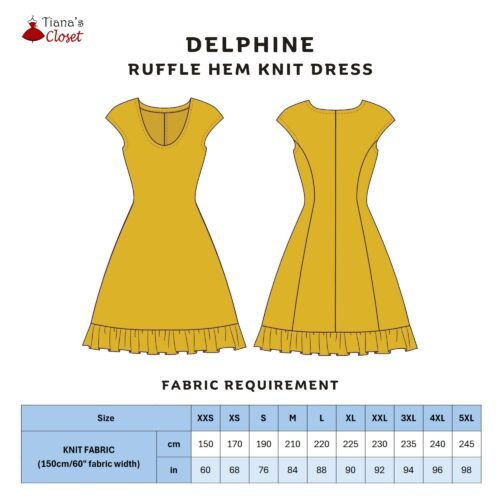 Delphin cap sleeve ruffle hem knit dress - Image 2