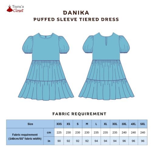 Danika puffed sleeve tiered dress (women) - Image 3