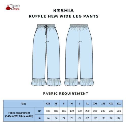 Keshia ruffle hem pants (for women) - Image 2