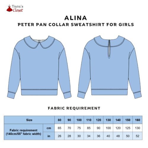 Alina peter pan collar sweatshirt (kids) - Image 2