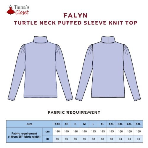 Falyn turtle neck long sleeve top - Image 2