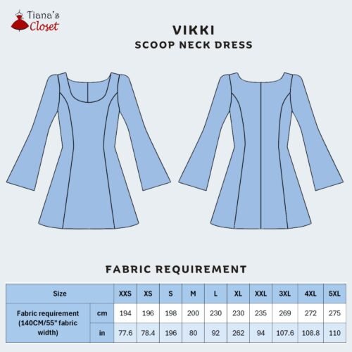 Vikki scoop neck bell sleeve dress - Image 2