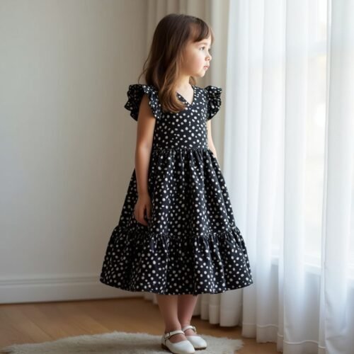 Isley flutter sleeve dress (for kids) - Image 3