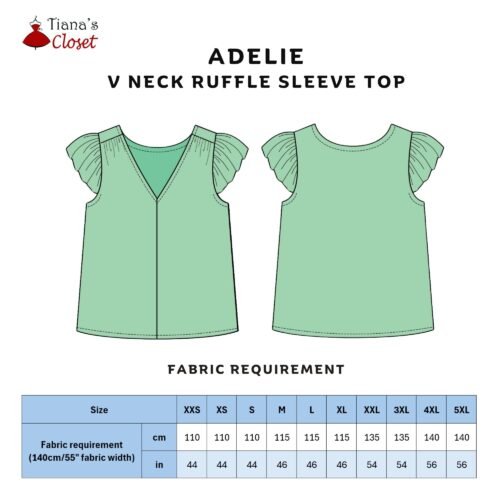 Adelie ruffle sleeve top - Image 2