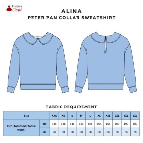 Alina peter pan collar sweatshirt (women) - Image 2