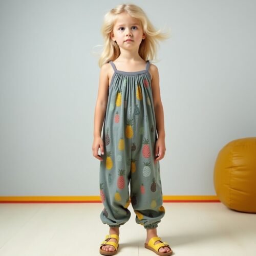 Dora tie shoulder jumpsuit (for girls) - Image 3