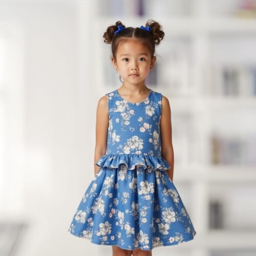 Estella sleeveless dress with ruffle trim - Image 3