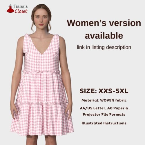 Bianca tie shoulder dress (for kids) - Image 4