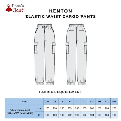 Kenton elastic waist cargo pants - Image 2