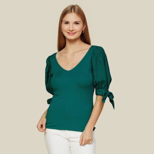 Tabitha tie sleeve knit top - Image 5