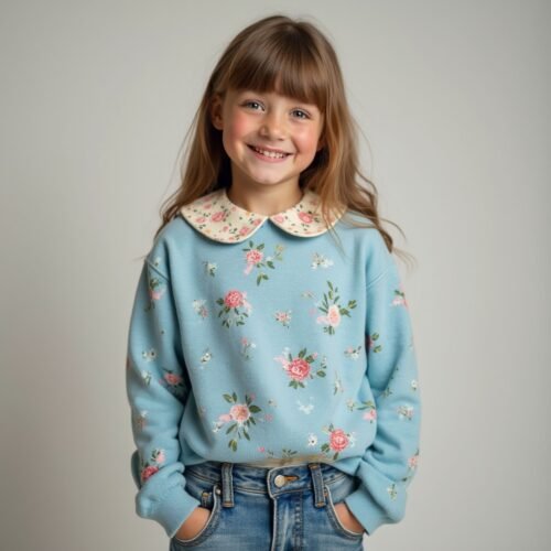 Alina peter pan collar sweatshirt (kids) - Image 4