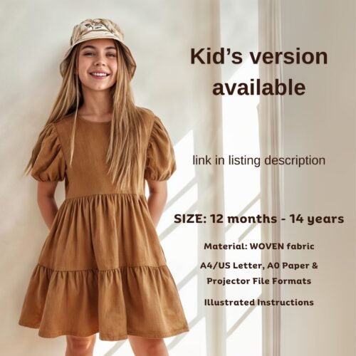 Danika puffed sleeve tiered dress (women) - Image 4