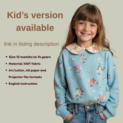Alina peter pan collar sweatshirt (women) - Image 5