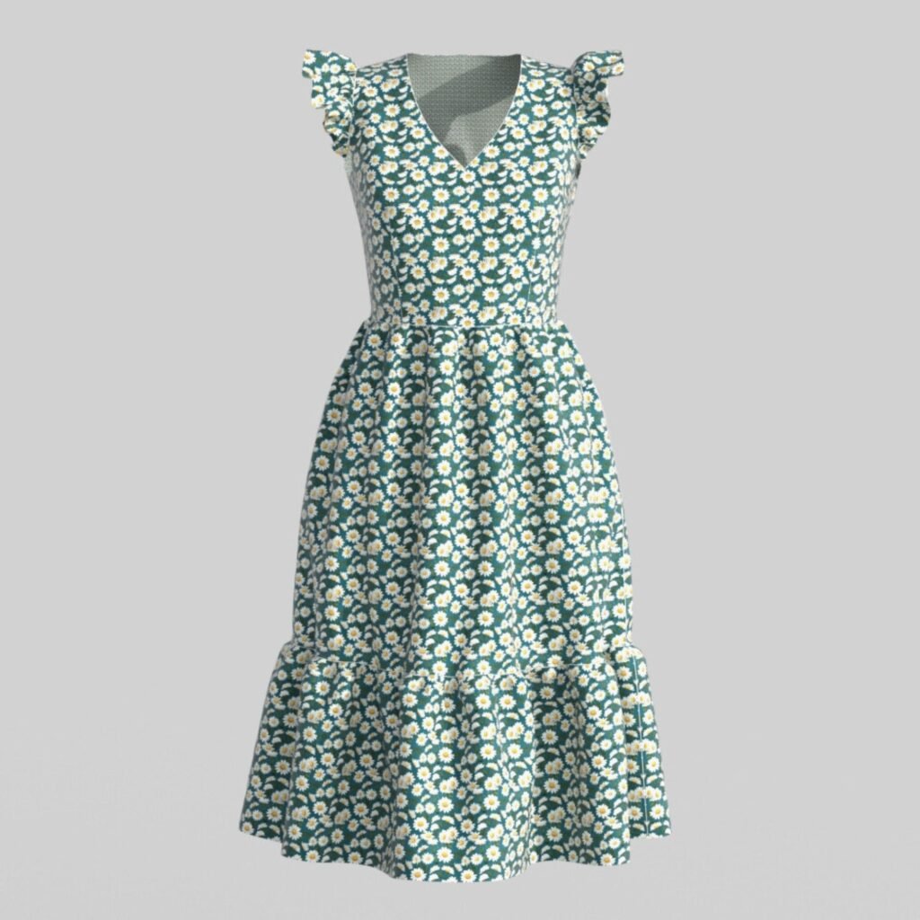 Sally Flutter Sleeve Dress