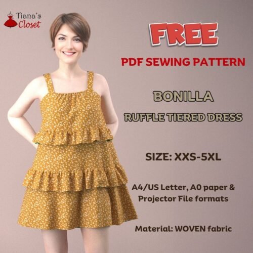 Bonilla dress free PDF sewing pattern