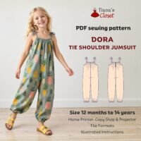 Dora tie shoulder jumpsuit (for girls)