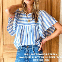 Basalie flutter sleeve top