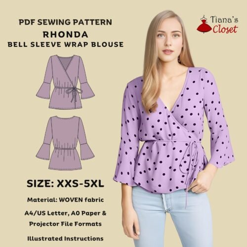 Rhonda wrap front top