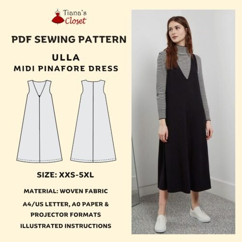 Ulla midi pinafore dress