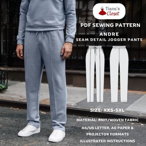 Andre elastic waist jogger pants