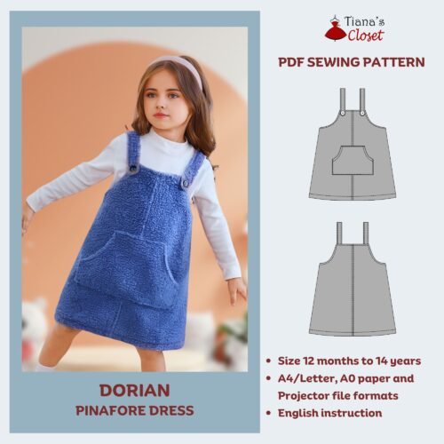 Dorian A line pinafore dress