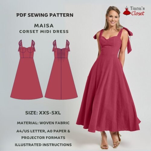 Maisa tie shoulder corset dress