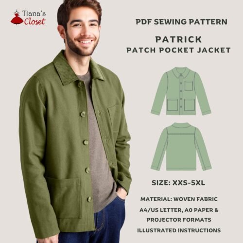 Patrick light jacket with patch pockets