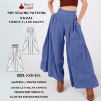 Sarai structured gather palazzo pants