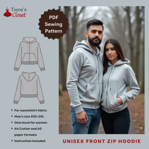 Front zip hoodie (unisex)
