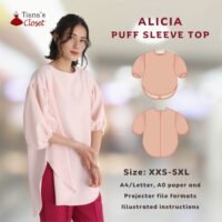 Alicia high low hem oversize blouse