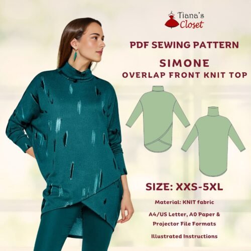 Simone overlap front tunic