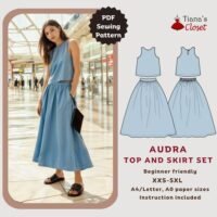 Audra sleeveless top and midi skirt set