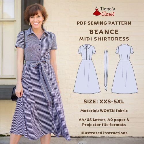 Beance midi shirt dress
