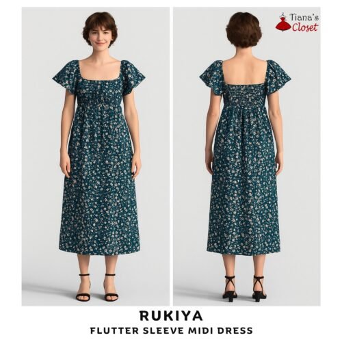 Rukiya flutter sleeve dress