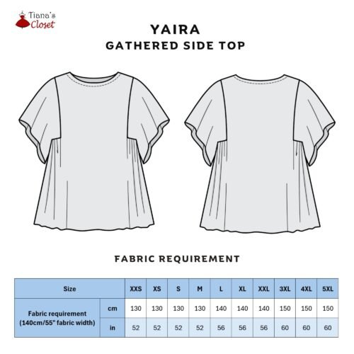 Yaira gathered side detail top - Image 2